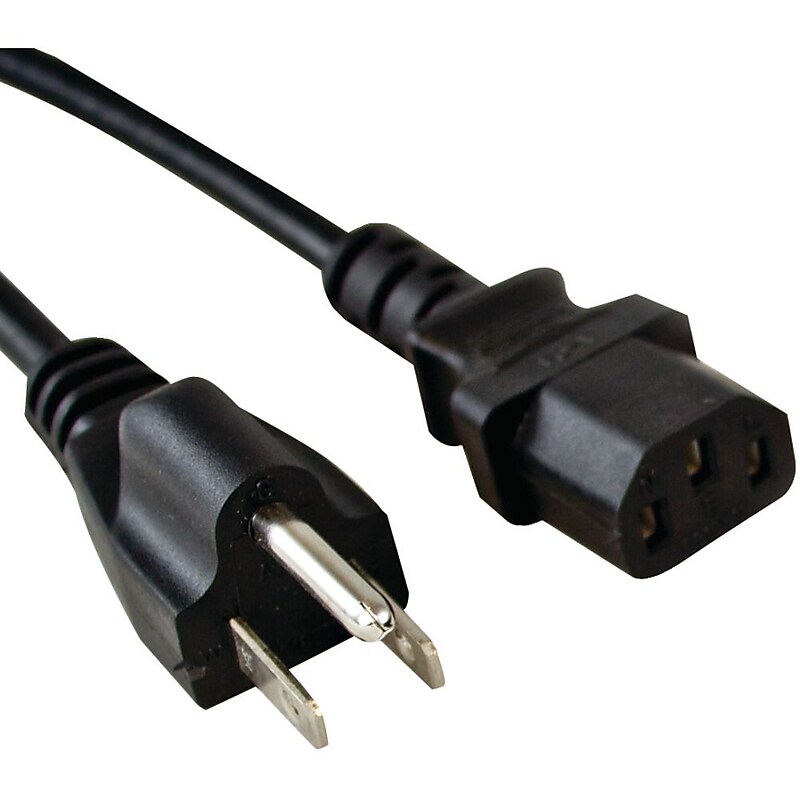 Vericom 4' 3-Prong C13 Power Cord, Black (TCTXPS0400942) image 1