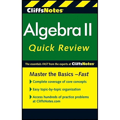Cliffsnotes Algebra Ii Quickreview 2nd Edition Cliffs