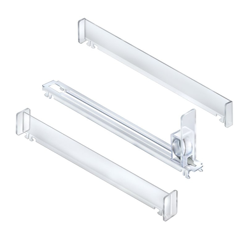 Azar Displays Ten Spring-Loaded Acrylic Track Kit image 1