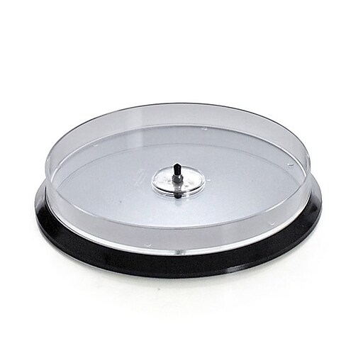 Azar Displays One Tier Acrylic Open Round Tray Staples
