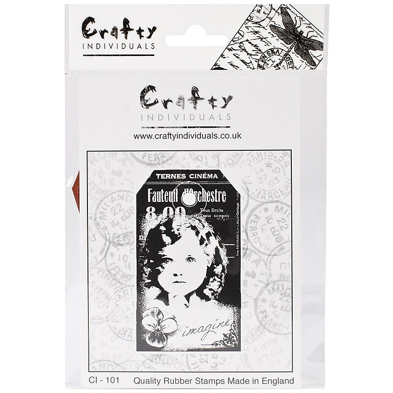 Crafty Individuals Imagine Child Rubber Stamp, Red (CI-101) image 1
