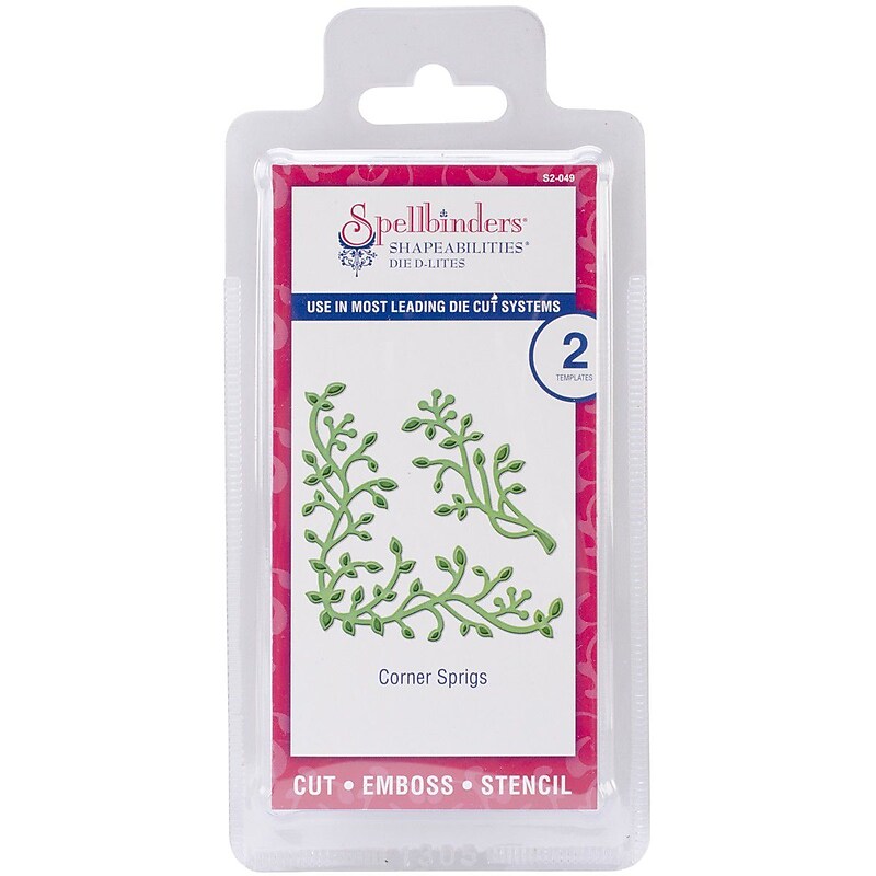 Spellbinders® Shapeabilities® D-Lites™ Die, Corner Sprigs image 1
