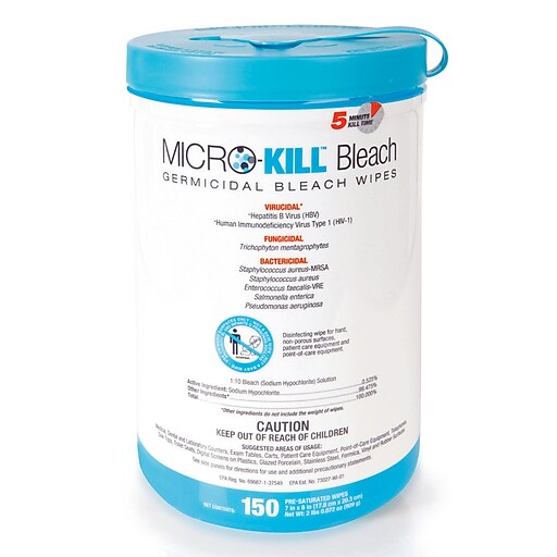 Shop Staples for Medline® MicroKill™ Bleach Germicidal Wipes, 7" x 8