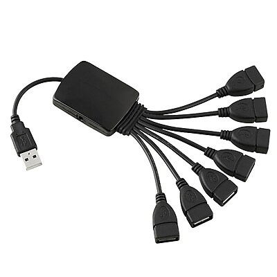 Insten® 7 Port Octopus USB Hub, Black | Staples®