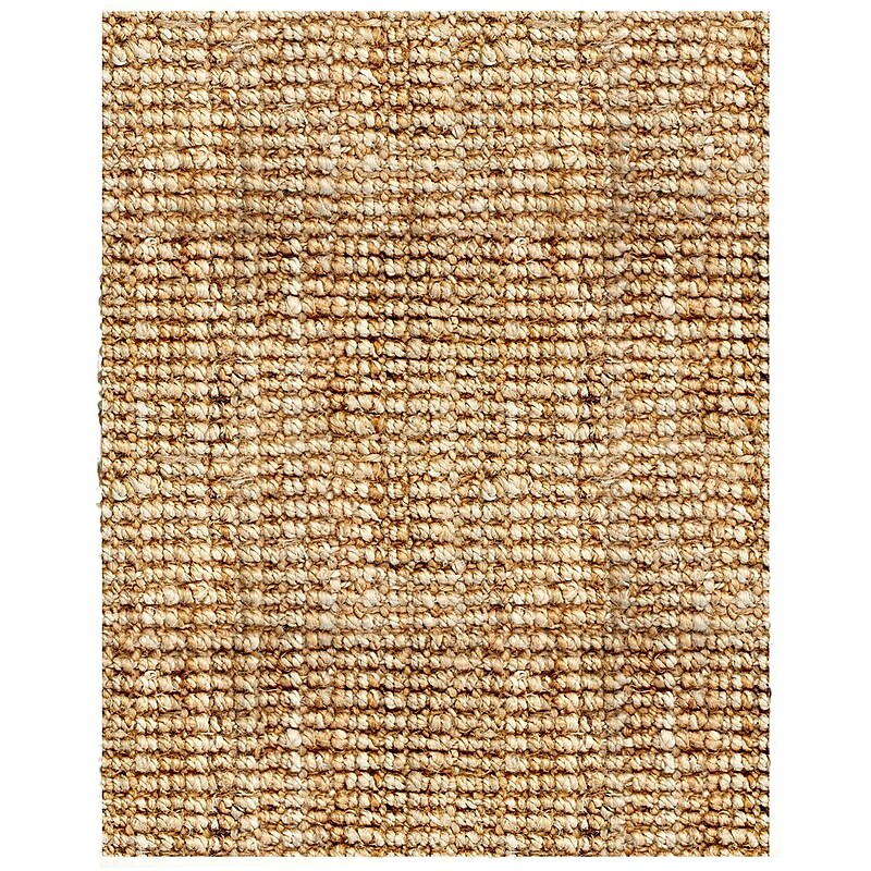 Anji Mountain Andes Tan Jute Area Rug Natural Fiber 5' x 8' Transitional image 1