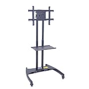Luxor® Adjustable Height Flat Panel TV Stand and Mount Cart, Gray