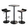 Winsome Obsidian 3-Piece 23.62" Round Melamine Pub Table Set, Black (20313)~#|#~m000519947_sc7