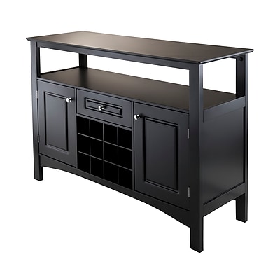 Winsome Jasper 32.13″H Wood Storage Buffet, Black (20745) Sansujyuku sansujyuku.com