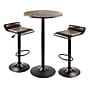 Winsome Cora  3-Piece 23.62" Round Melamine Pub Table Set, Black/Espresso (76383)~#|#~m000519953_sc7