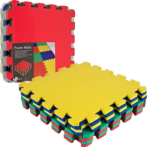 Shop Staples For 8 Piece Multicolor Eva Foam Exercise Mat
