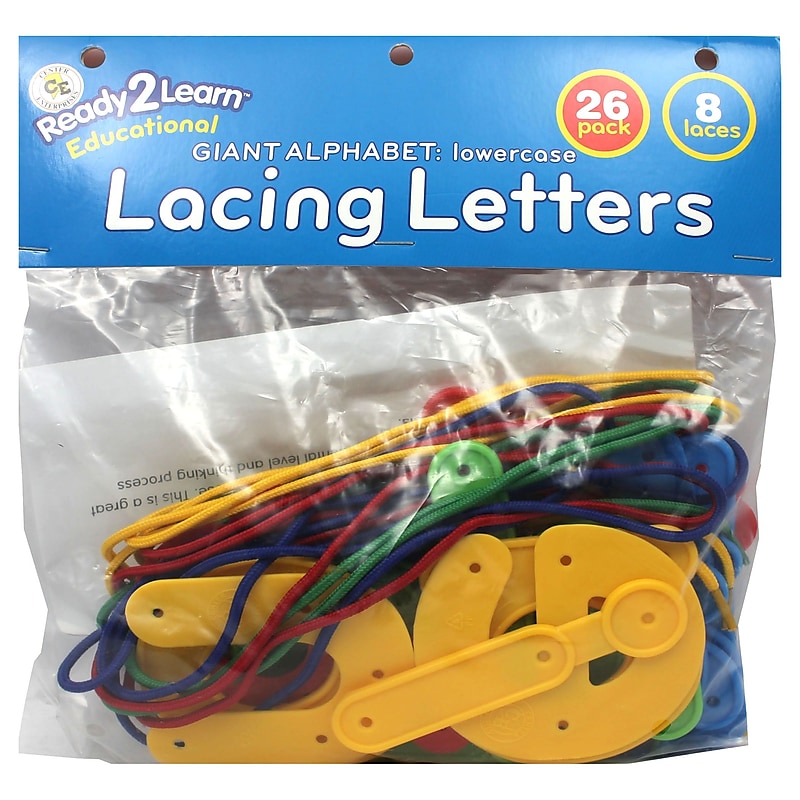Ready2Learn Lowercase Lacing Alphabets, Assorted Colors (CE-6905) image 1