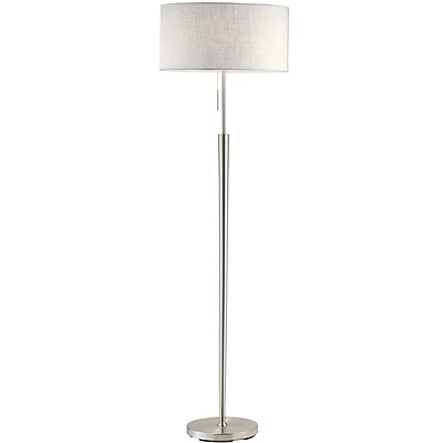 Adesso® Hayworth 150 W Floor Lamp, Satin Steel | Staples®