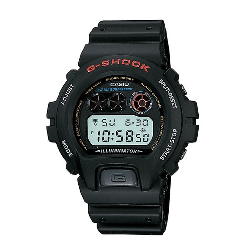 Casio® DW6900-1V G-Shock Men's Digital Countdown Alarm Sport Wrist Watch, Black image 1