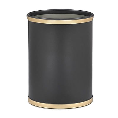 Kraftware Sophisticates 3.25 Gallon Waste Basket; Brass