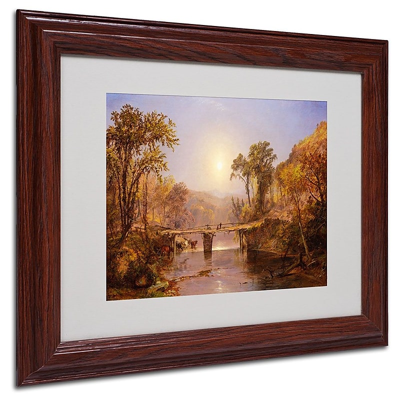 Trademark Fine Art 11" x 14" Acrylic Matted Framed Art Wood Frame image 1