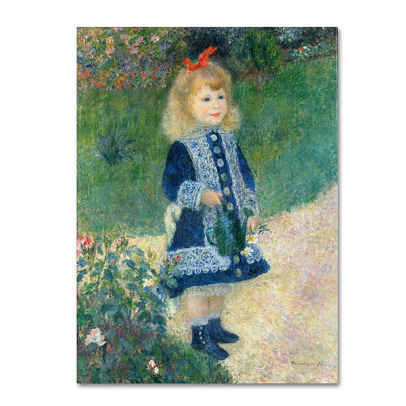 Trademark Fine Art 14" x 19" Hidden Wooden Frame A Girl With a Watering Can image 1