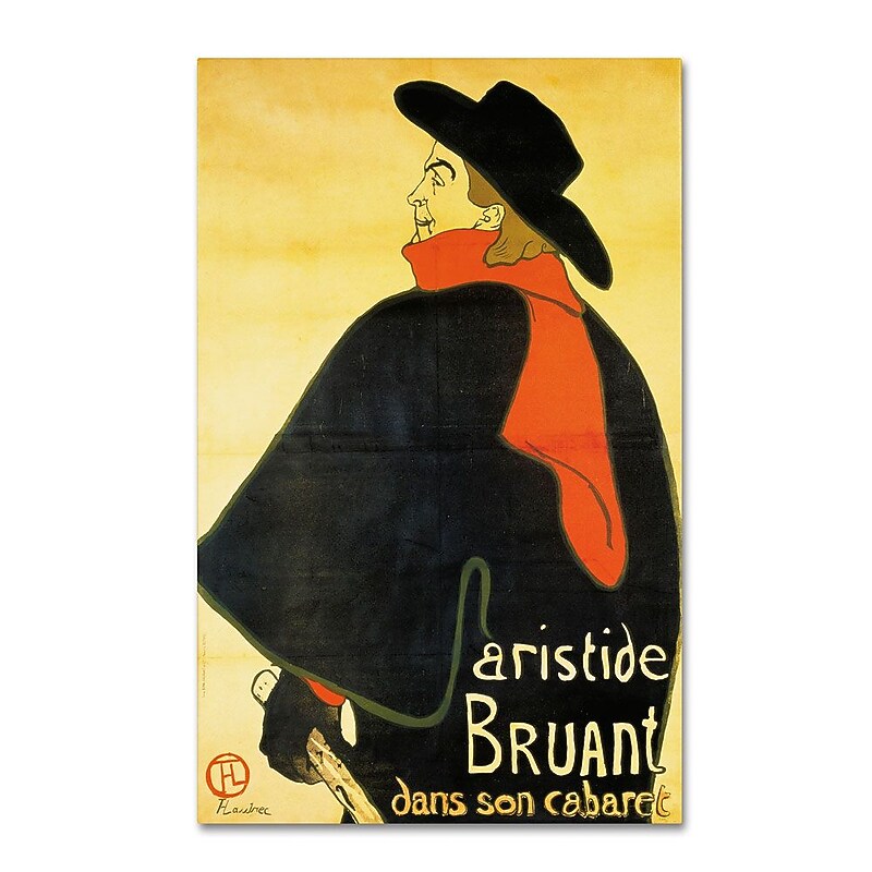 Trademark Fine Art 19" x 12" Wooden Frame Aristide Bruant image 1