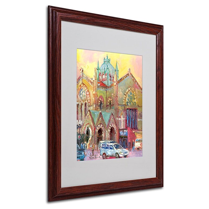 Trademark Fine Art 16" x 20" Wood Frame Boston 2 Dark Wood image 1