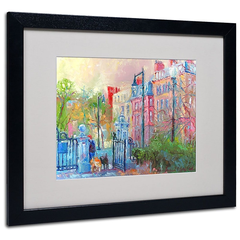 Trademark Fine Art 20" x 16" Wood Frame Matted Framed Art, Black image 1