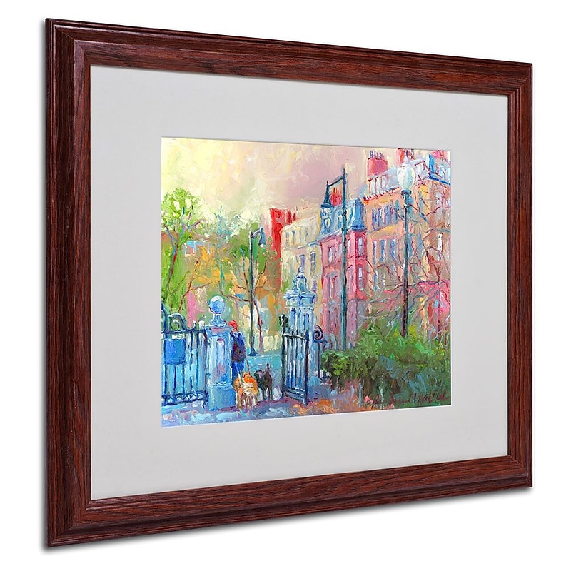 Trademark Fine Art 20" x 16" Wood Frame Matted Framed Art, Dark Wood image 1