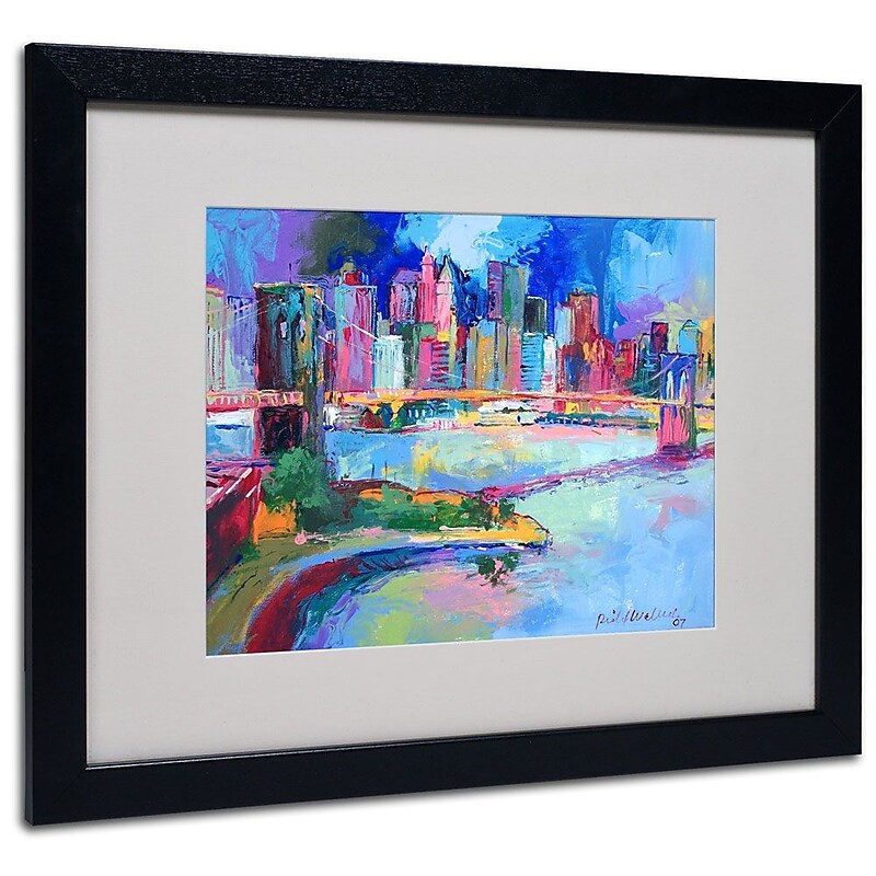 Trademark Fine Art 16" x 20" Acrylic Brooklyn, Black Frame image 1