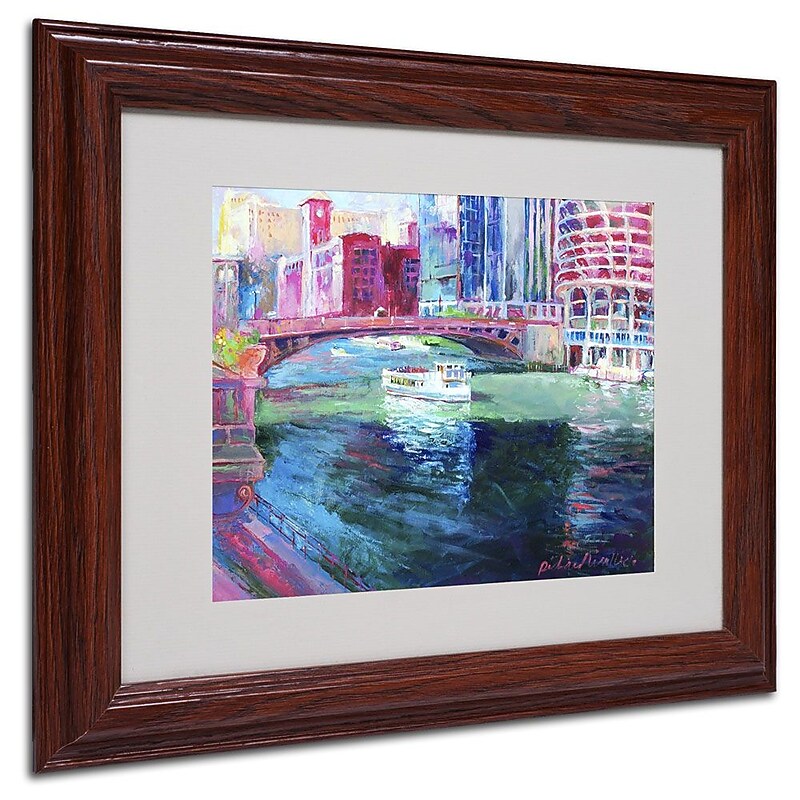 Trademark Fine Art 11" x 14" Acrylic Chicago 2, Dark Wood image 1