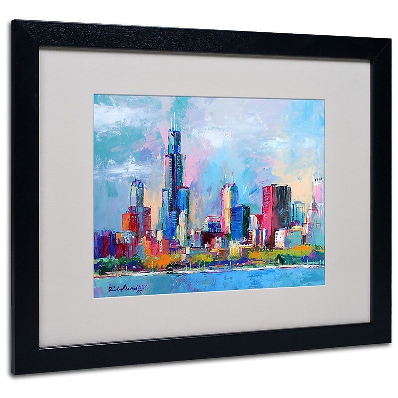 Trademark Fine Art 16" x 20" Acrylic, Canvas, Wood Matted Framed Art, Black Frame image 1