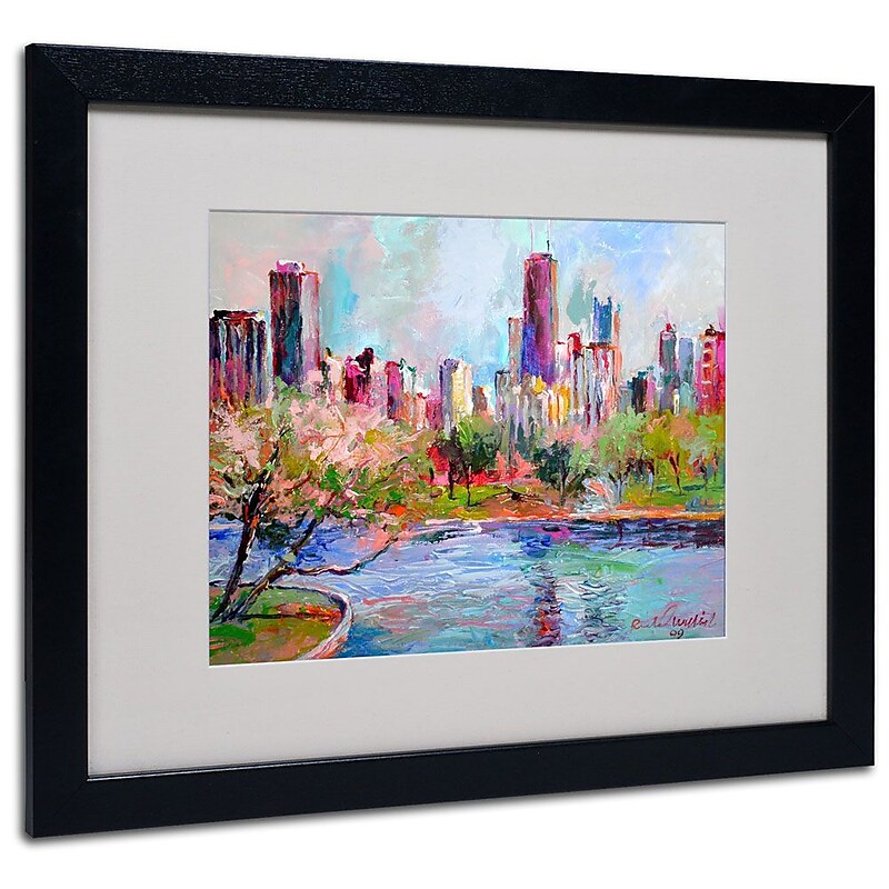 Trademark Fine Art 16" x 20" Acrylic Cityscape 2, Black Frame image 1