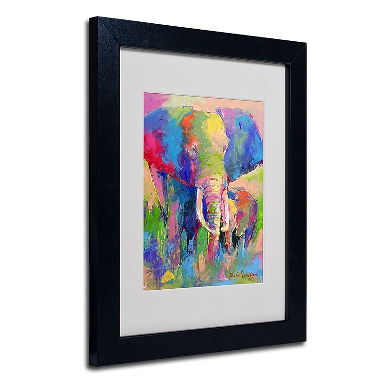 Trademark Fine Art 11" x 14" Acrylic, Canvas & Wood Matted Framed Art, Black Frame image 1