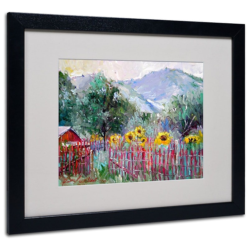Trademark Fine Art 16" x 20" Canvas Matted Framed Art, Black Frame image 1