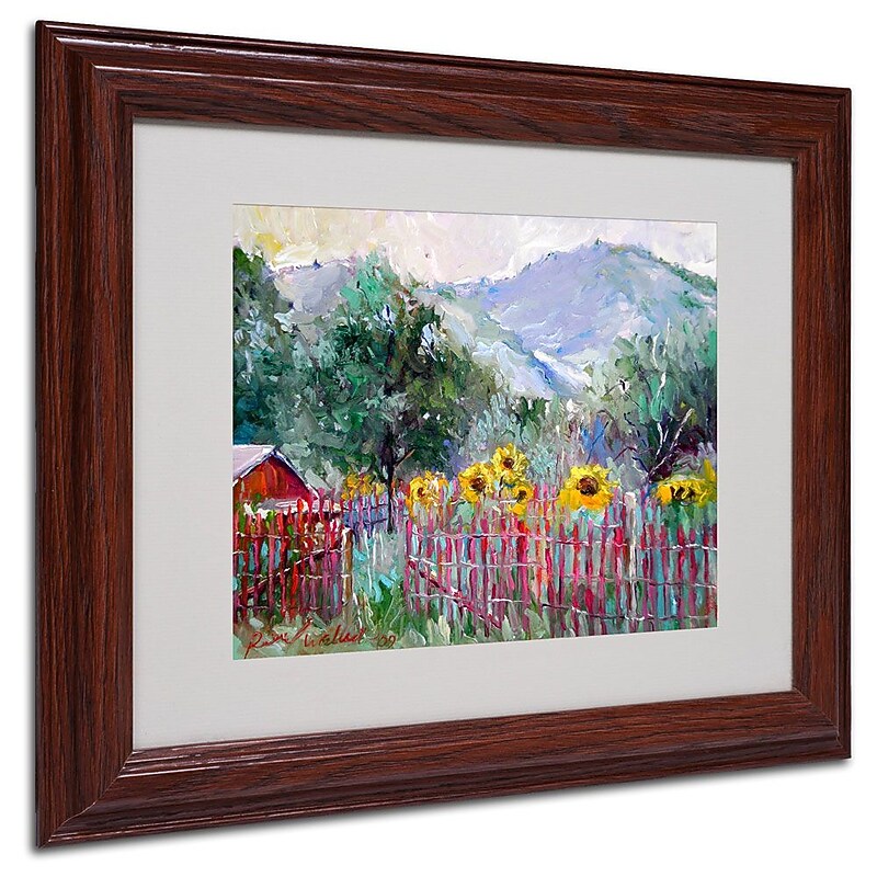 Trademark Fine Art 11" x 14" Acrylic Foothills, Dark Wood image 1