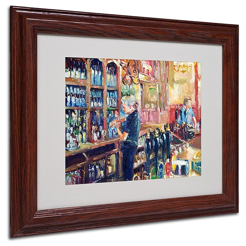 Trademark Fine Art 11" x 14" Acrylic Fuller 2, Dark Wooden Frame image 1
