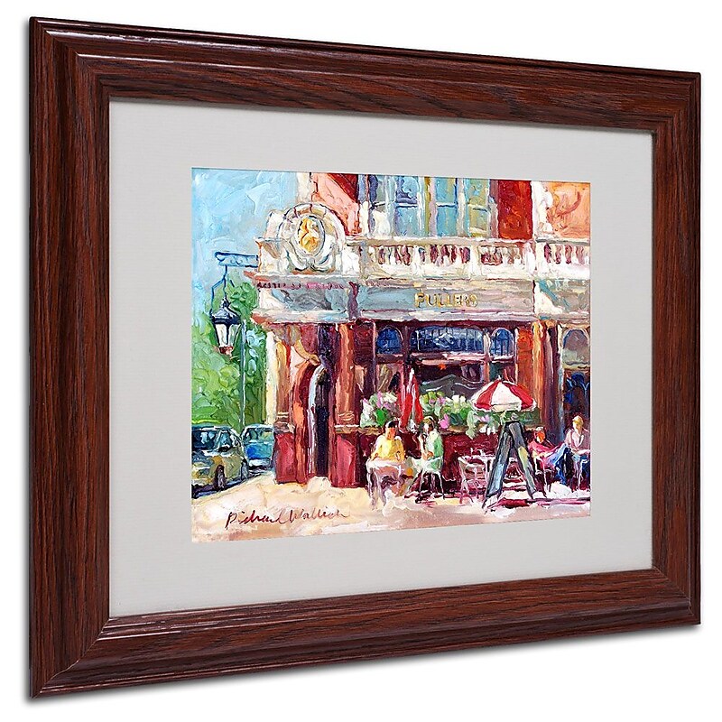 Trademark Fine Art 11" x 14" Acrylic Fullers Artwork, Dark Wood Frame image 1