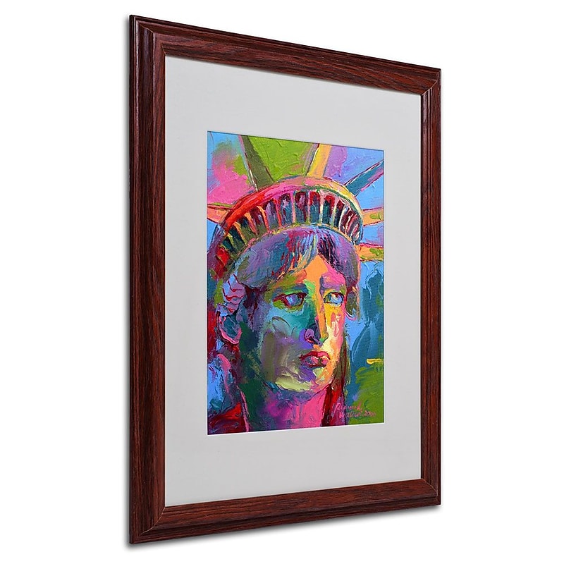 Trademark Fine Art 16" x 20" Acrylic Lady Liberty 2, Dark Wood image 1