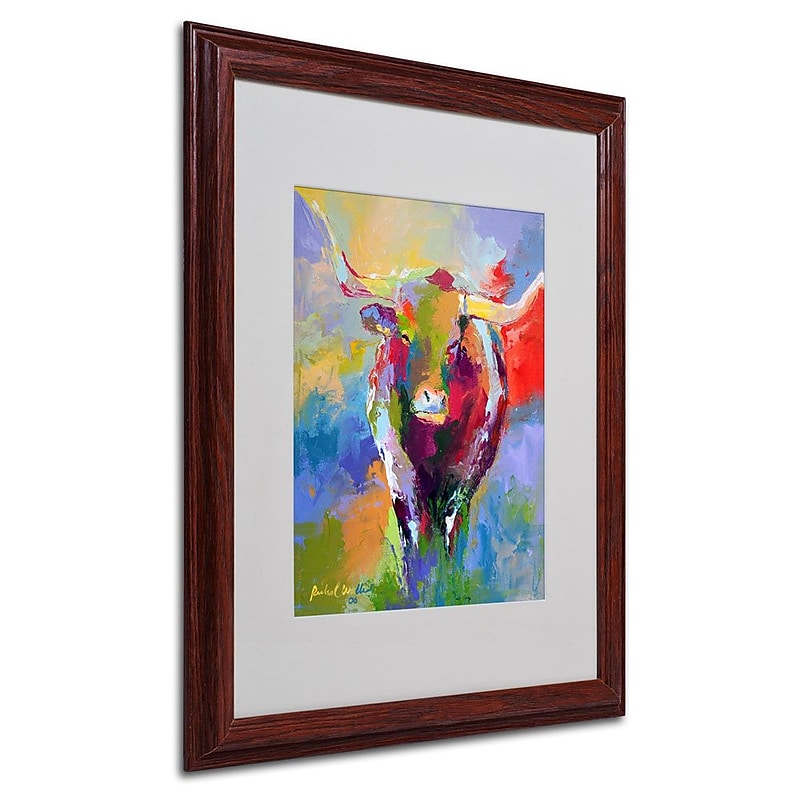 Trademark Fine Art 16" x 20" Acrylic Longhorn, Dark Wood image 1