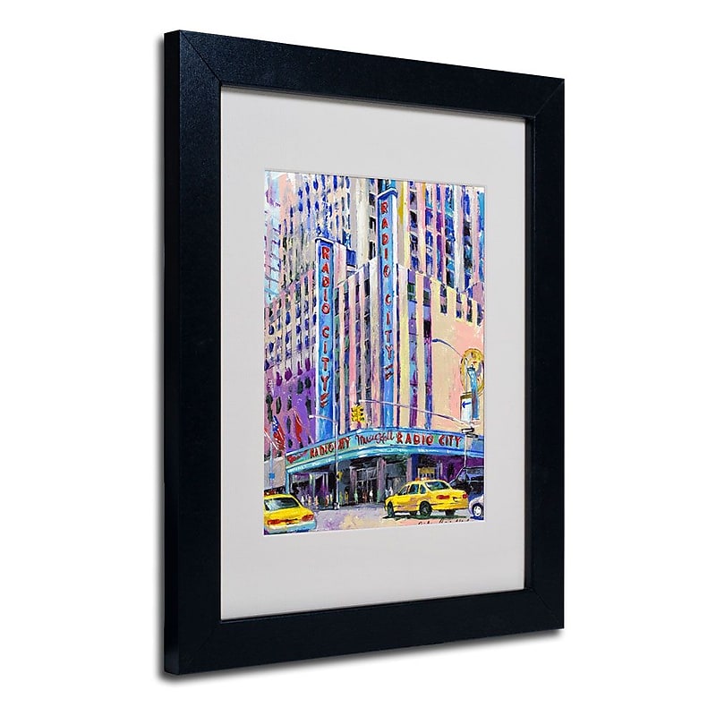 Trademark Fine Art 11" x 14" Acrylic Radio City Music Hall, Black Frame image 1