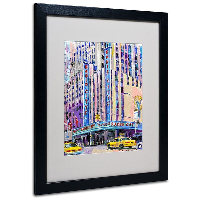 Trademark Fine Art 16" x 20" Acrylic, Canvas, Synthetic & Wood Matted Framed Art, Black Frame image 1