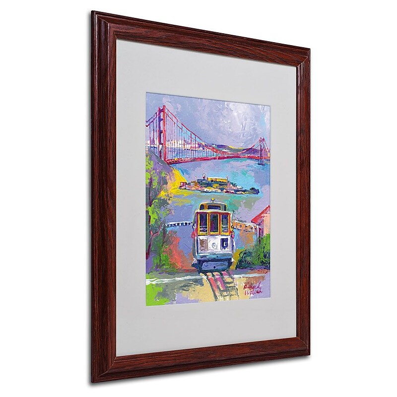 Trademark Fine Art 20" x 16" Matted Frame Art San Francisco 2 Dark Wooden Frame image 1