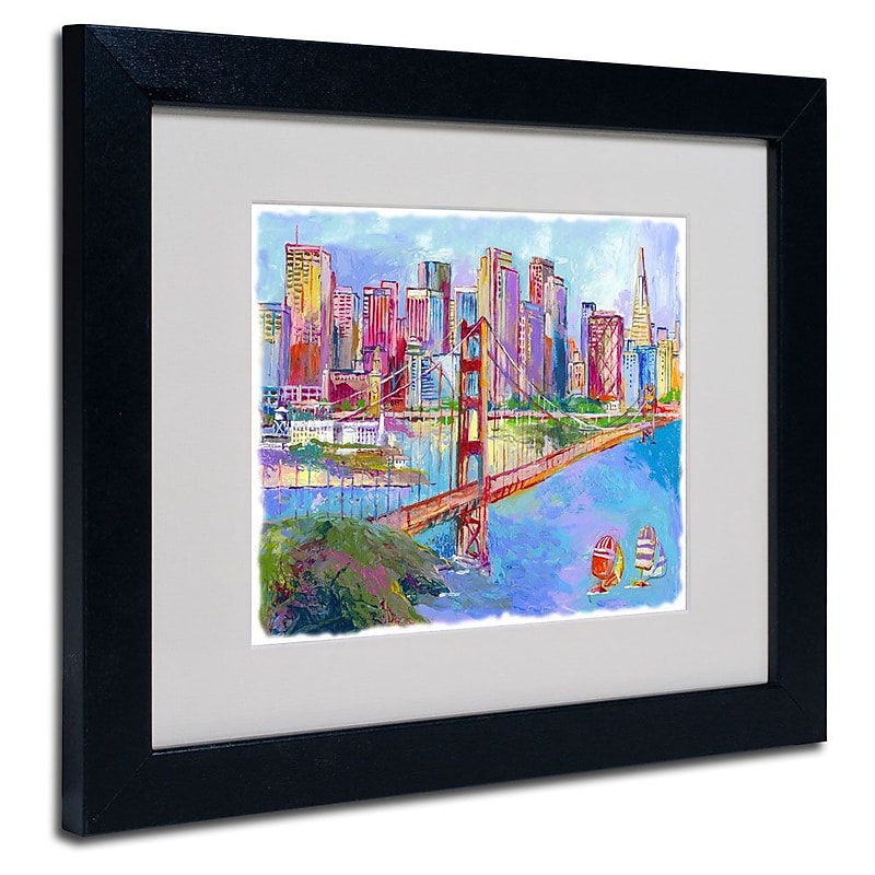 Trademark Fine Art 11" x 14" Acrylic Sanft 1, Black Frame image 1