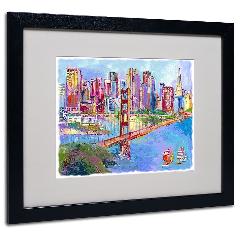 Trademark Fine Art 16" x 20" Acrylic Sanft 1, Black image 1