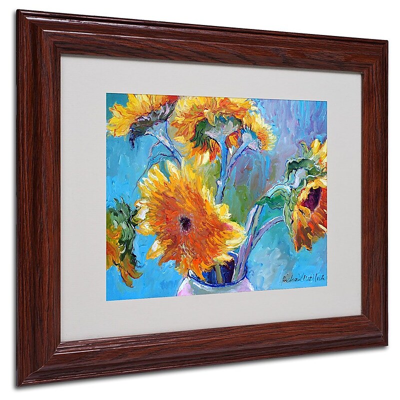 Trademark Fine Art 11" x 14" Acrylic Sun 5, Dark Wooden Frame image 1
