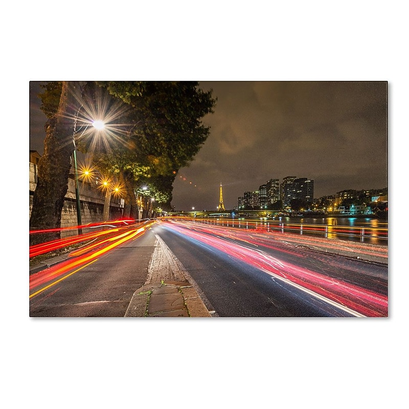 Trademark Fine Art 22" x 32" Wooden Frame Here is Paris image 1