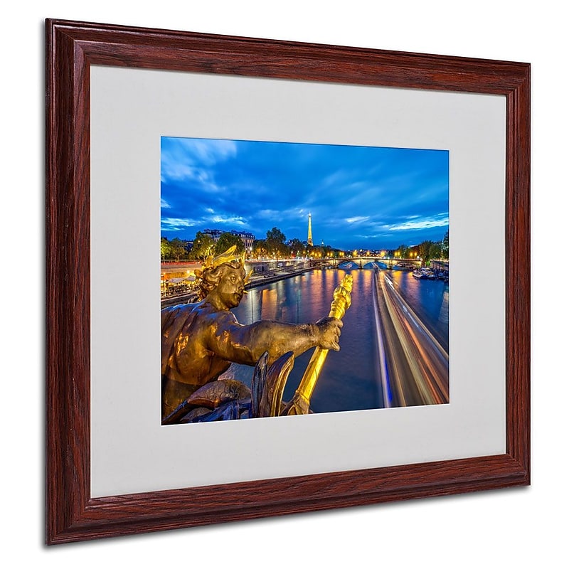 Trademark Fine Art 16" x 20" Acrylic Alexander Bridge Paris, Wood Frame image 1