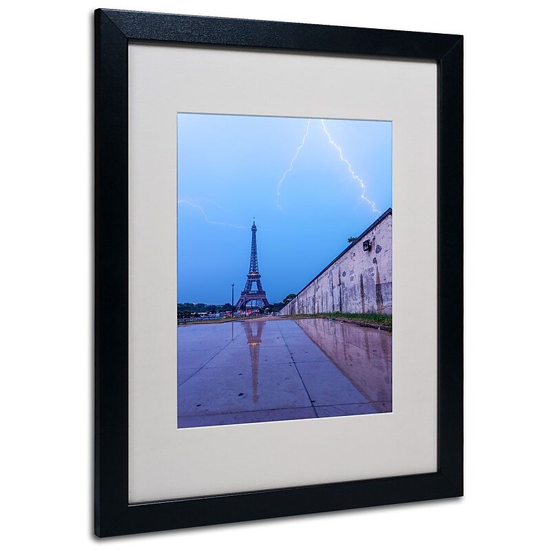 Trademark Fine Art 20" x 16" Canvas Matted Framed Art, Black Frame image 1