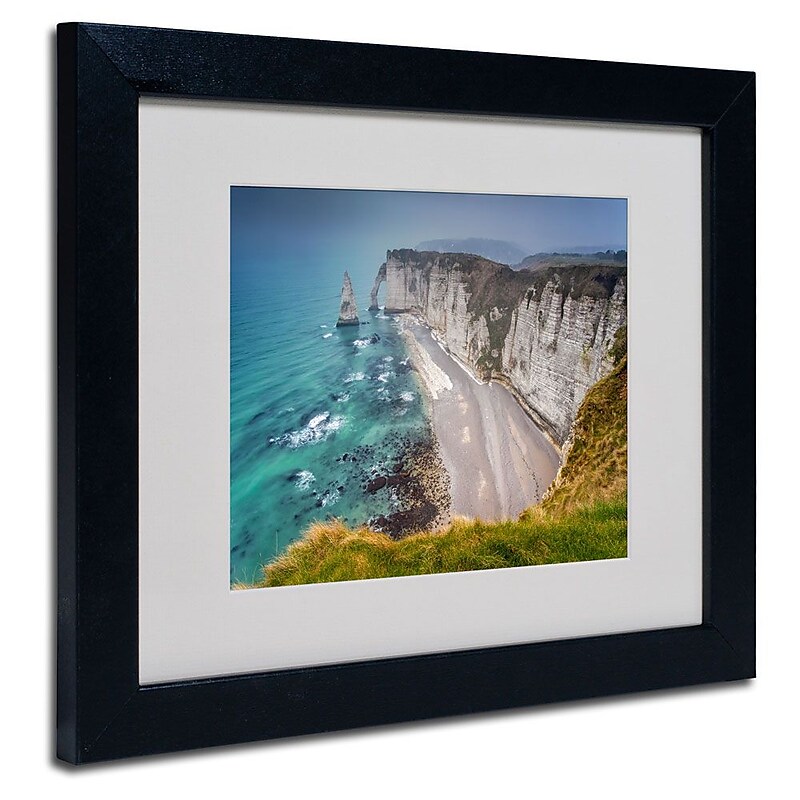 Trademark Fine Art 11" x 14" Canvas, Wood Fog Artwork, Black Frame image 1