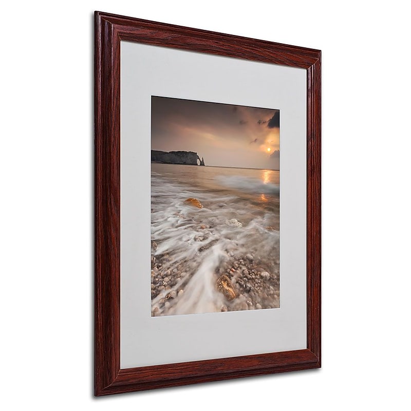Trademark Fine Art 16" x 20" Acrylic Etretat Artwork, Wood Frame image 1