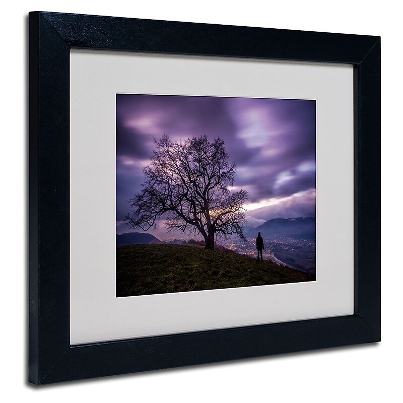 Trademark Fine Art 11" x 14" Acrylic The Tree of Love Grenoble, Black Frame image 1