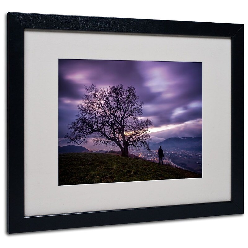 Trademark Fine Art 16" x 20" Acrylic The Tree of Love Grenoble, Black Frame image 1