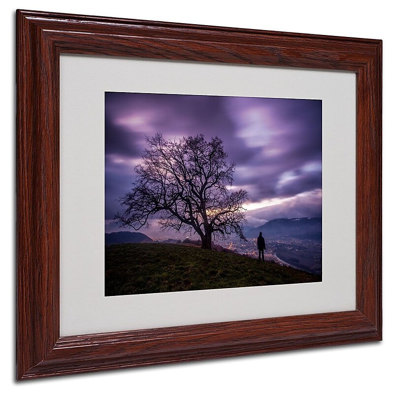 Trademark Fine Art 11" x 14" Acrylic The Tree of Love Grenoble, Wood Frame image 1