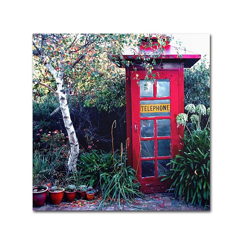 Trademark Fine Art 35" x 35" Wooden Frame Red in The Garden image 1